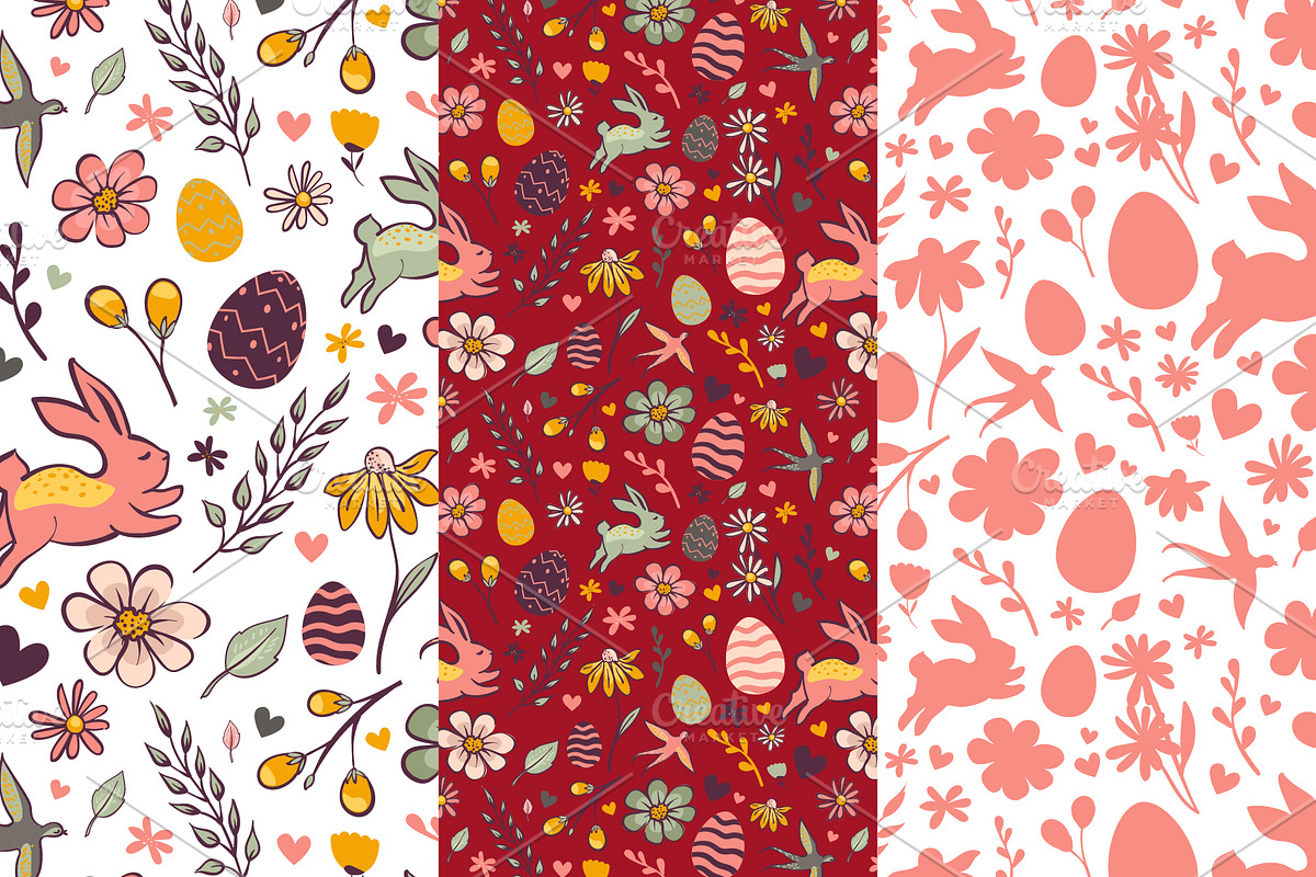 Happy Easter Pattern SET, a Pattern Graphic by VioSilent (Photo 3 of 4)