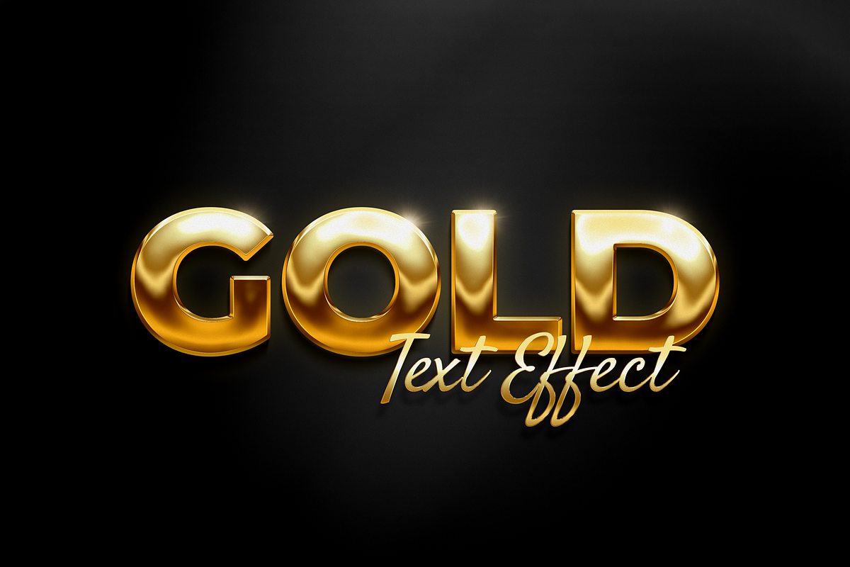 Gold Text Effect, a Layer Style Add-On by Mint Pixels (Photo 1 of 5)