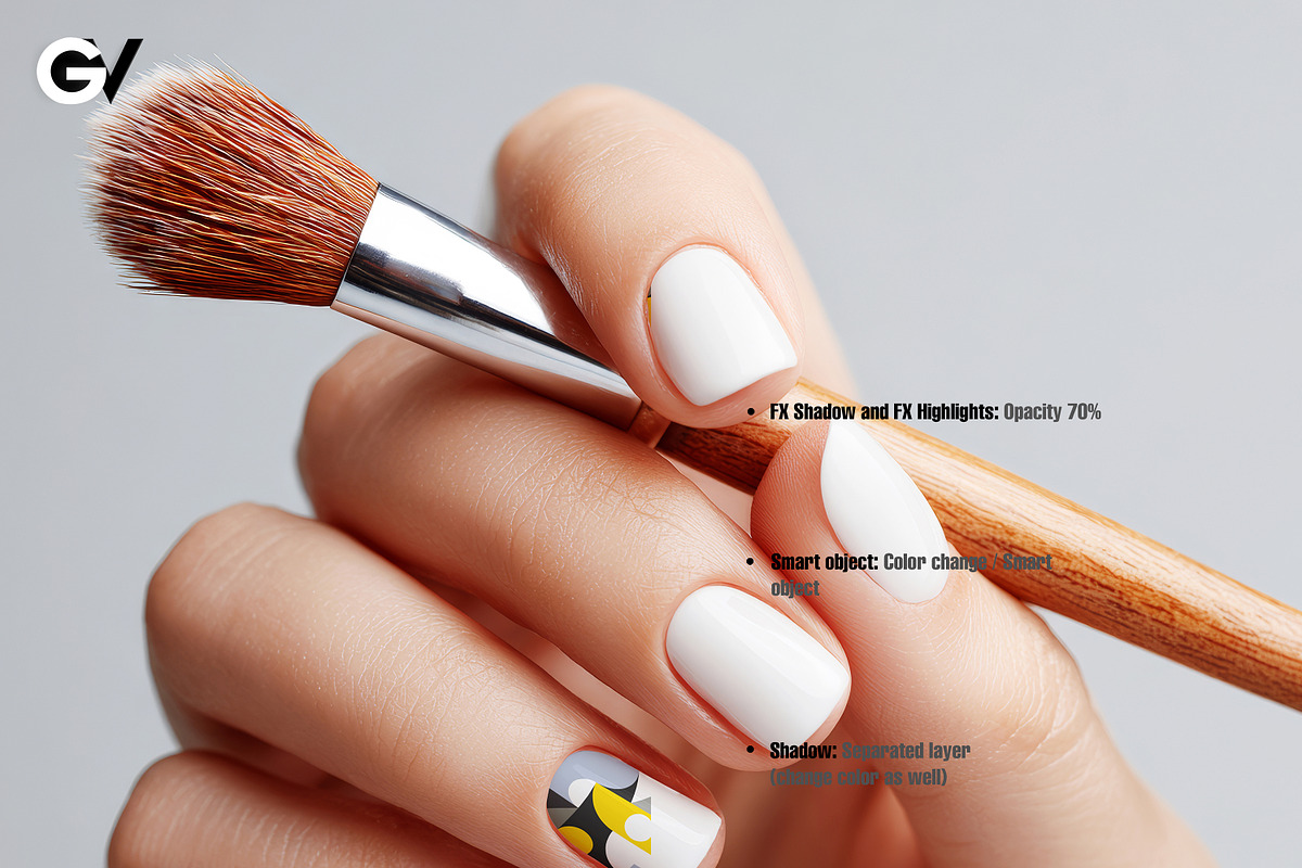 Nails Mockup 6 PSD files, a Mockup by GraphicVil (Photo 2 of 9)