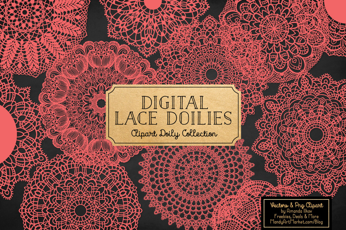 Coral Doily Clipart & Vectors, an Illustration by Amanda Ilkov (Photo 2 of 4)