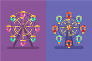 Funfair amusement rides, an Illustration by Ivan Dubovik (Thumbnail 3 of 3)