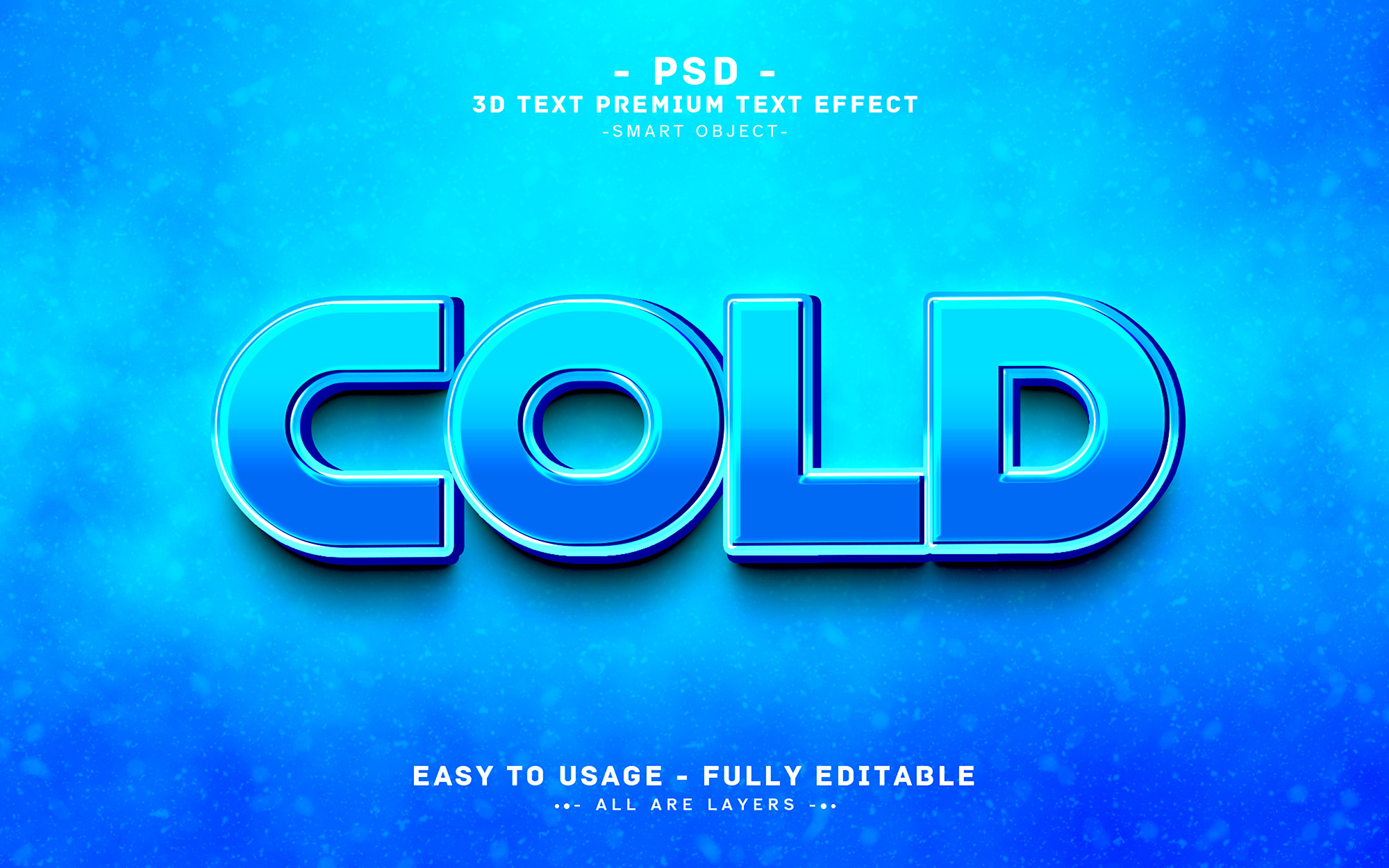 Cold 3D editable font effect style, a Layer Style Add-On by Md Jahidul99