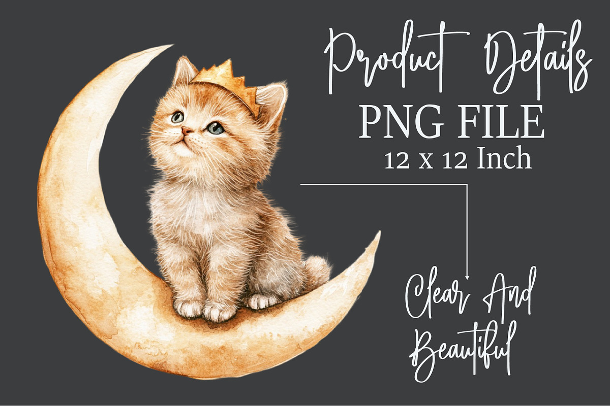Whimsical Cat Watercolor Clipart, an Animal Illustration by Rose Art (Photo 6 of 6)