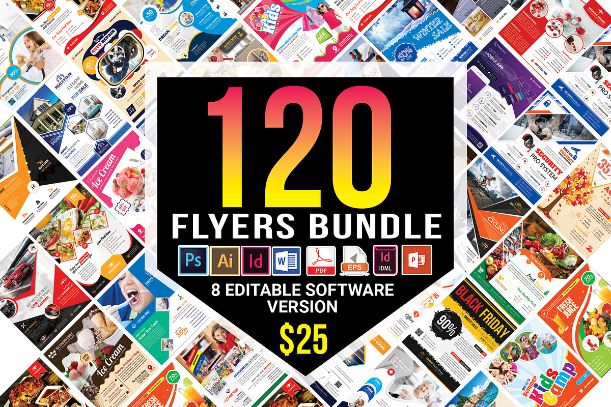 120 Business Flyers Bundle 99% OFF, a Flyer Template by Imagine Design Studio (Photo 1 of 17)