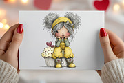 Whimsical Valentine Elf Clipart, an Illustration by Canvas Craft (Thumbnail 5 of 6)