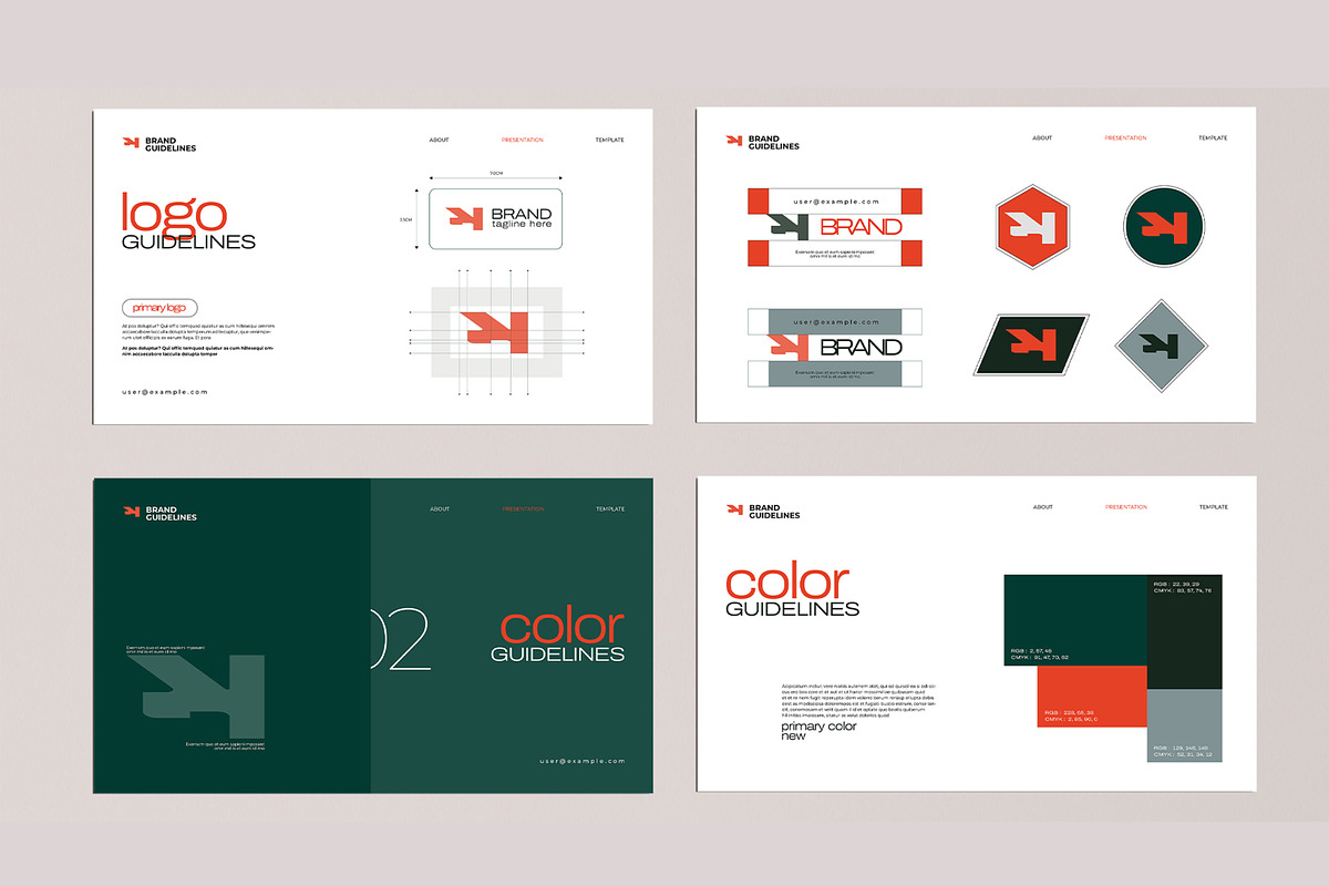 Retro Brand Guideline Presentation, a Print Template by MightyDesign (Photo 3 of 9)