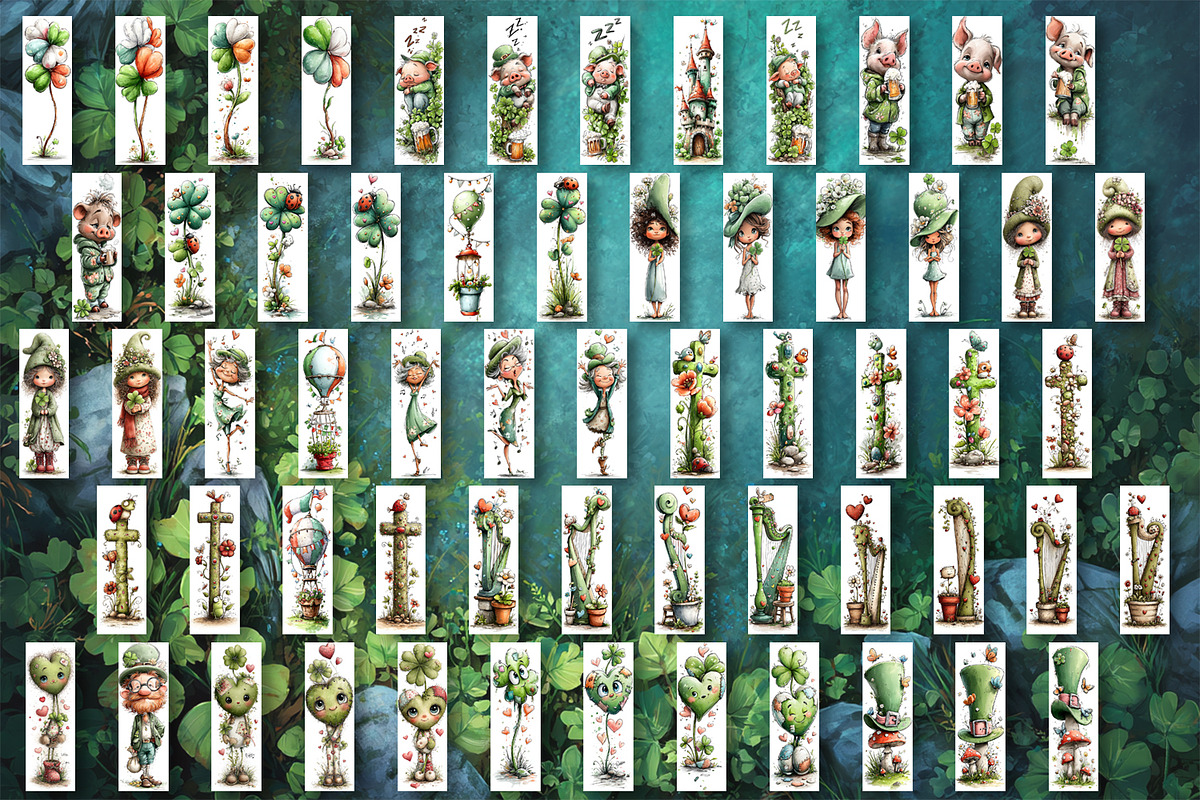 St Patricks Day Bookmark Sublimation, a Seasonal Illustration by ElenazlataArt (Photo 3 of 4)