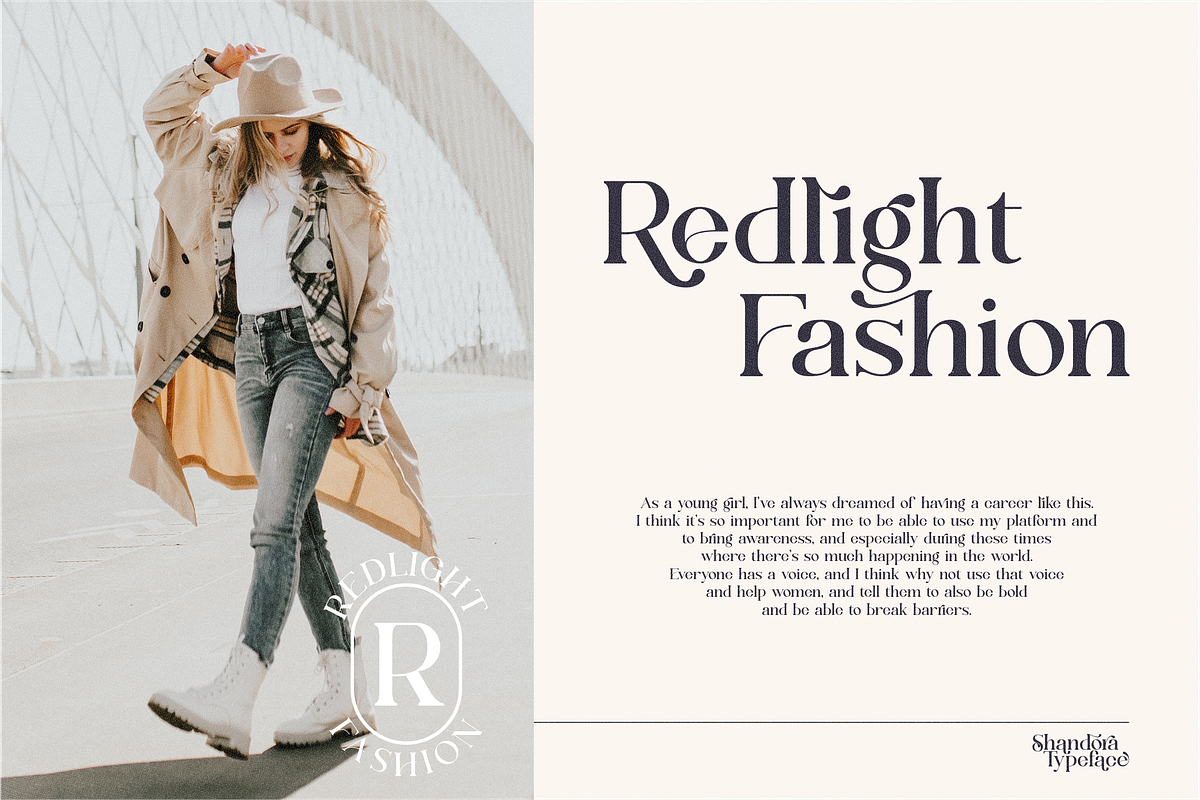 Shandora a Modern Serif Font, a Serif Font by Vilogsign (Photo 8 of 15)