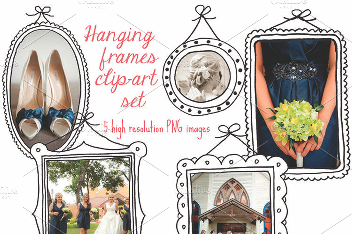Hanging Doodle Frames Hand Drawn, an Illustration by Printable Wisdom