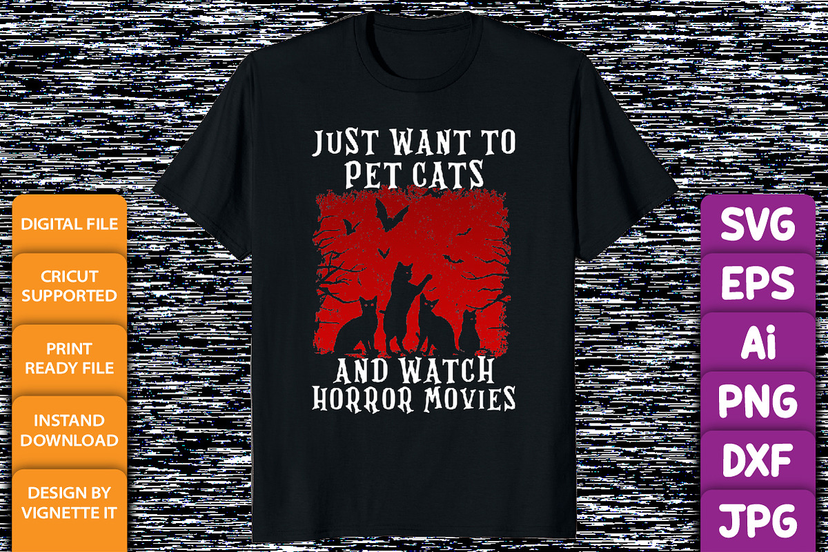 Just Want to Pet Cats and Watch, an Animal Illustration by Vignette.IT (Photo 3 of 3)