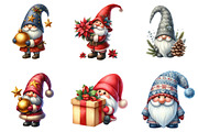 Christmas Gnomes Clipart, an Illustration by DreamArtGraphic (Thumbnail 3 of 4)