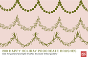 200 Happy Holiday Procreate Brushes, a Brush Add-On by CC CREATIVE CO (Thumbnail 6 of 16)