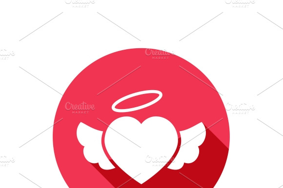 Red Winged Heart Icon