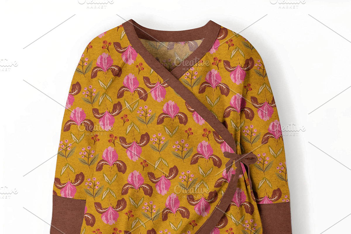 Baby Romper -Kimono one Tie Mockup, a Hoody Mockup by Nora Gad (Photo 7 of 15)