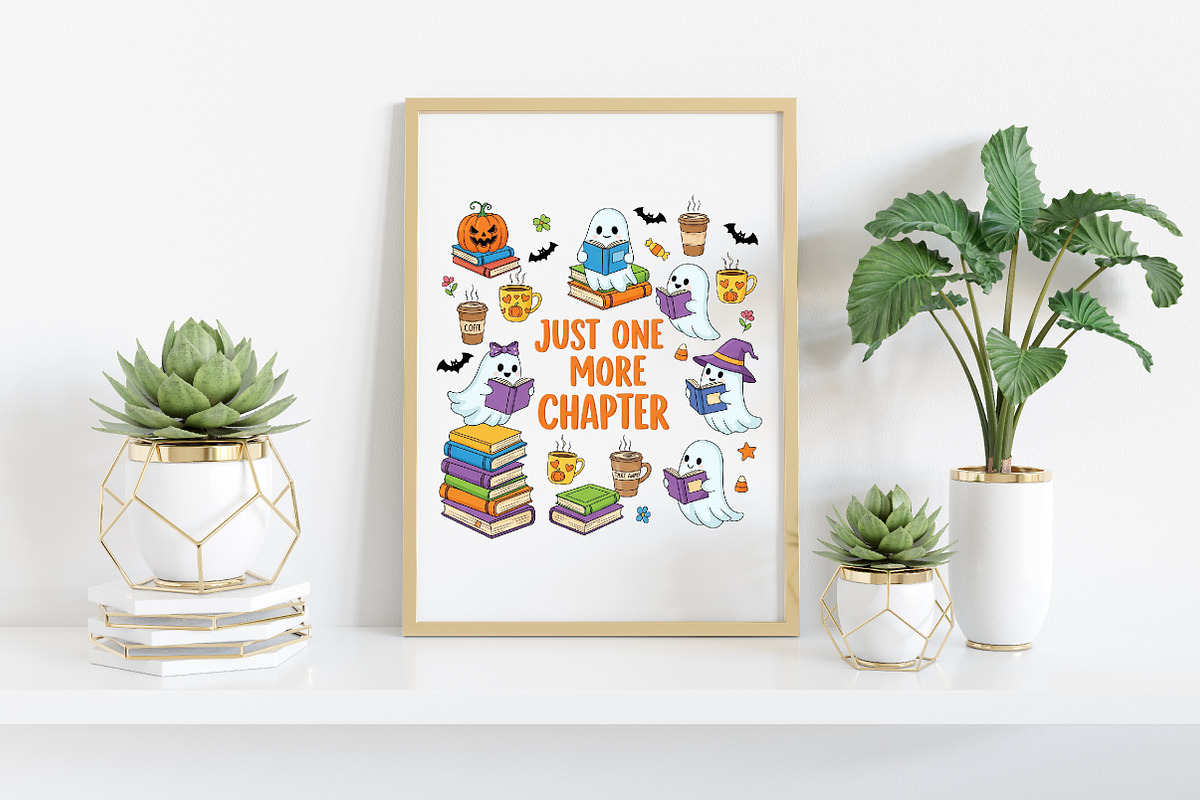 Ghost Books Halloween Png, an Illustration by Craft Nest (Photo 4 of 6)
