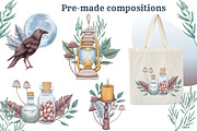 Magic wizard supplies clipart, an Education Illustration by Mrs.Swan_Design (Thumbnail 4 of 6)