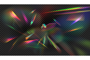 Rainbow flare. Prism light, an Illustration by Frogella