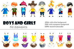 Watercolor children