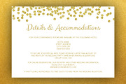 Gold Glitter Wedding Invite Package, a Stationery Template by BF Studios (Thumbnail 4 of 4)