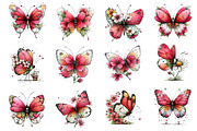 Whimsical Spring Butterfly Clipart, an Illustration by Dream Creation (Thumbnail 3 of 4)