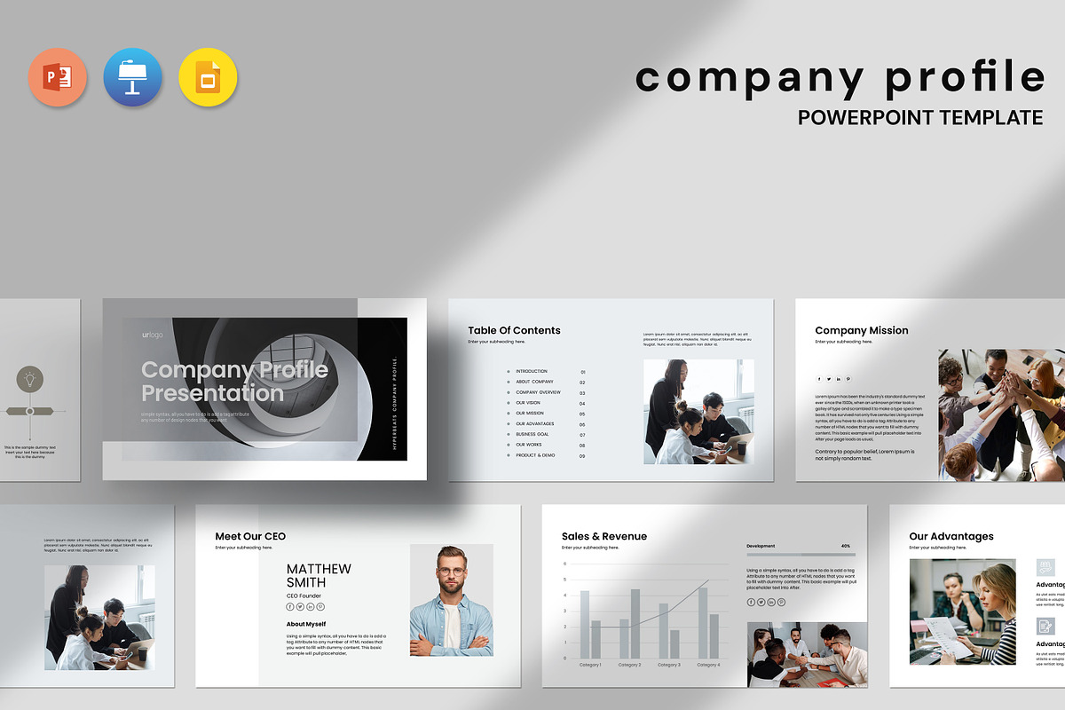 Company Profile PowerPoint Template, a Presentation Template by ...