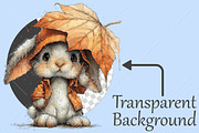 Whimsical Autumn Animals Clipart, a Seasonal Illustration by Canvas Craft (Thumbnail 2 of 10)