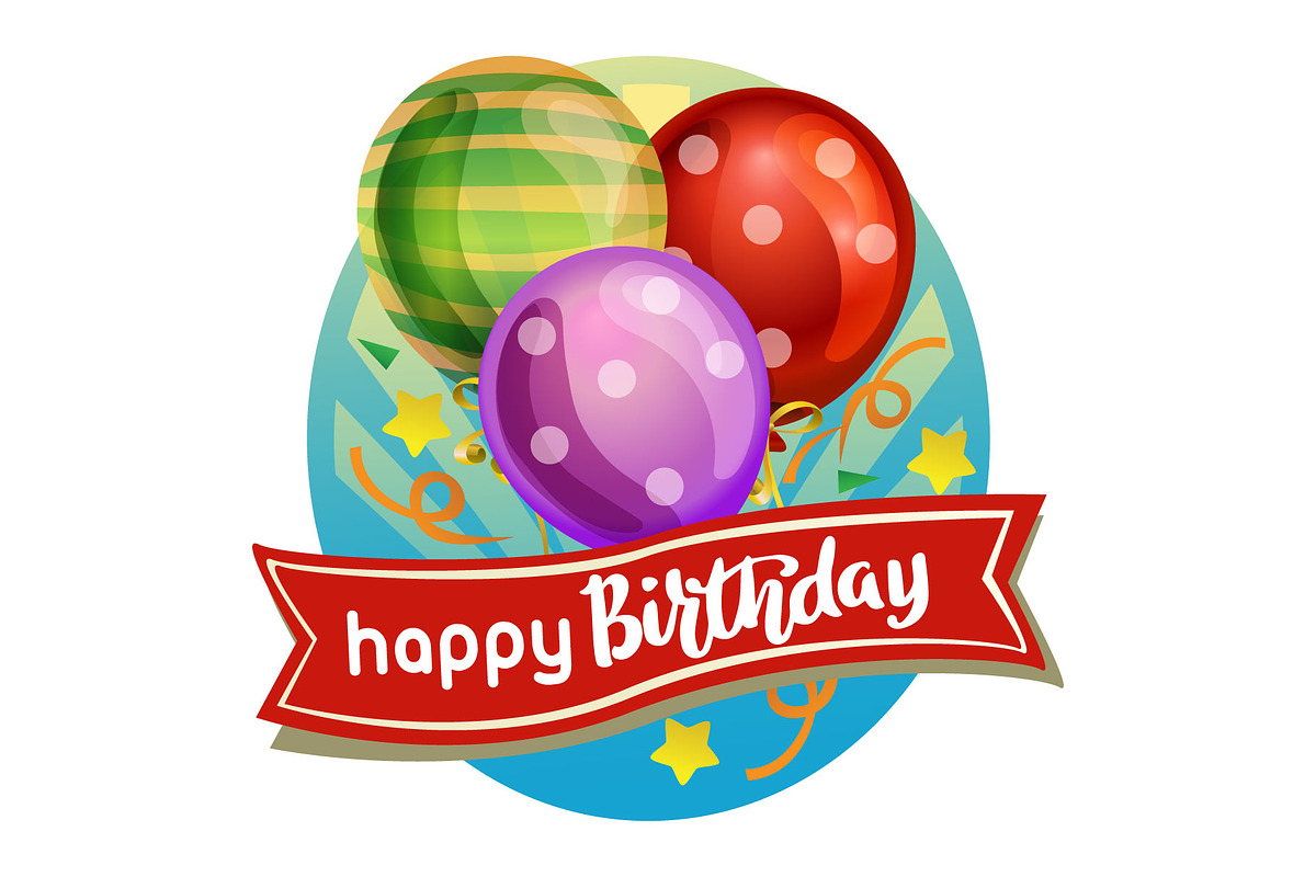 7 happy birthday label template, a Graphic by Propylparaben (Photo 2 of 7)