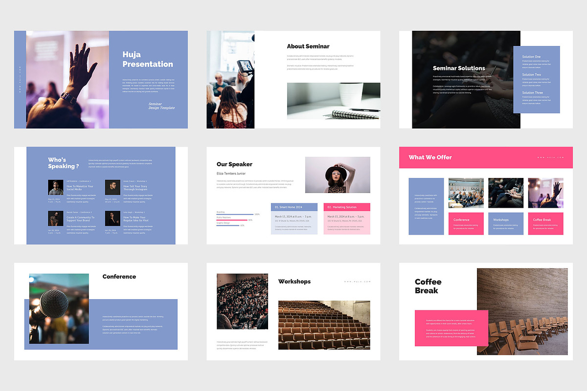 Huja : Seminar Session Google Slides, a Presentation Template by Punkl Camp (Photo 2 of 9)