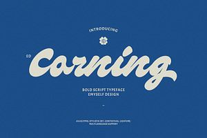 ED Corning - Bold Script Font, a Script Font by Emyself Design