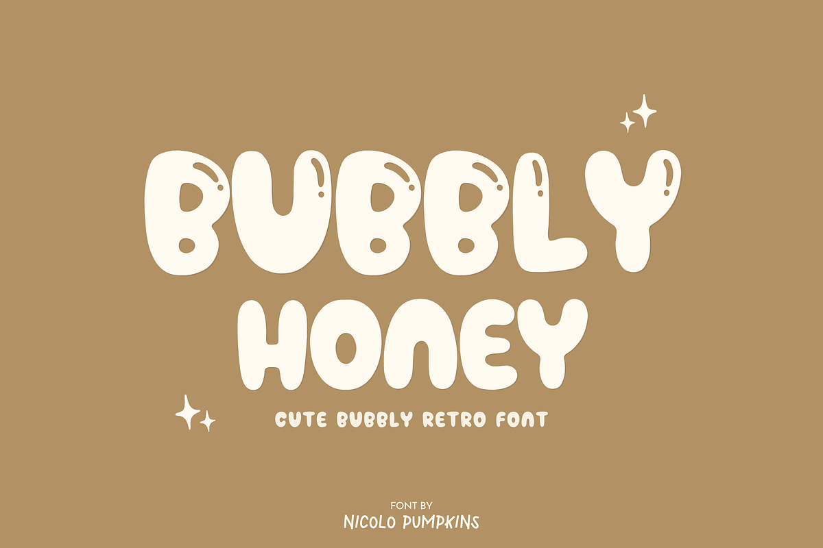 Bubbly Honey Font, a Font by Nicolo Pumpkins (Photo 1 of 10)