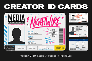 Creator ID Cards Vector Pack
