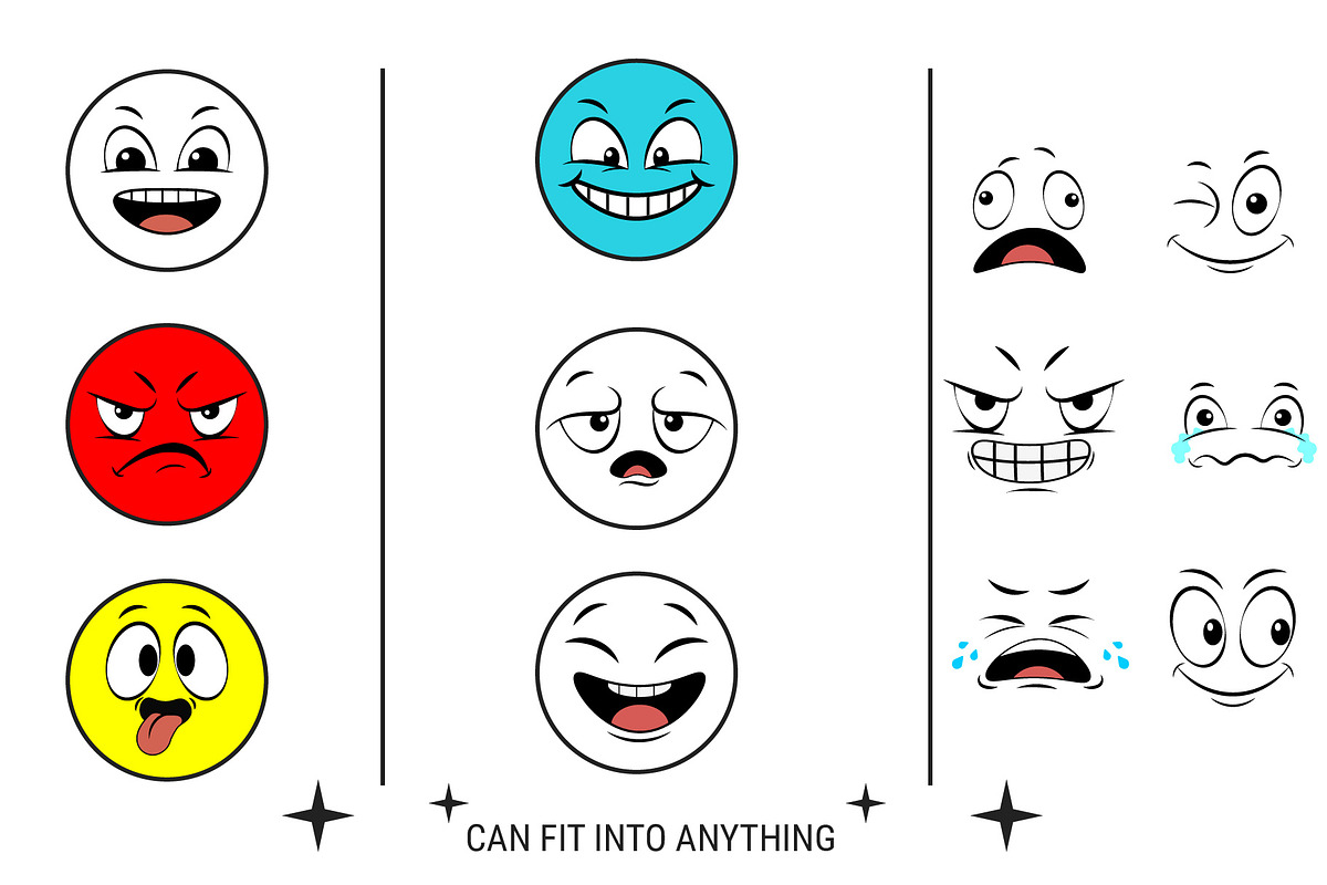 Smiley face collection. Emoji smile, a Person Illustration by Icons (Photo 2 of 3)