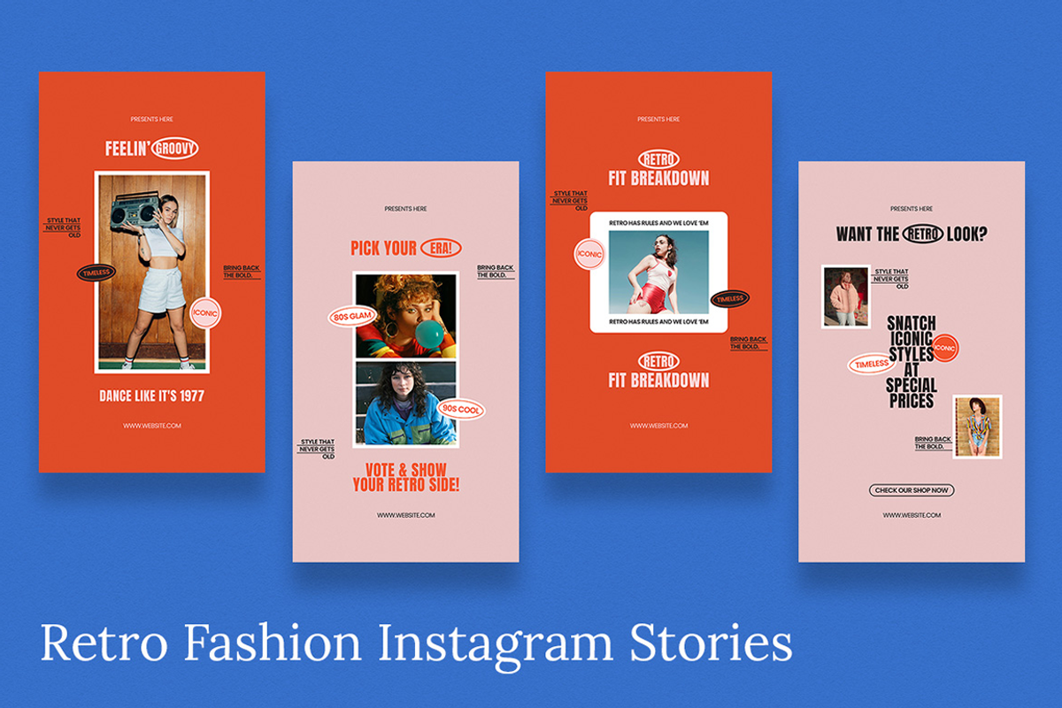 Retro Fashion Instagram & Canva, a Social Media Template by Attype (Photo 2 of 4)