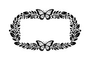 Butterfly Floral Vintage Frame Bundl, an Illustration by Creativeshirt (Thumbnail 47 of 51)