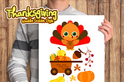 Thanksgiving Waddle Gobble, a Seasonal Illustration by Cozy Cat Design (Thumbnail 6 of 6)