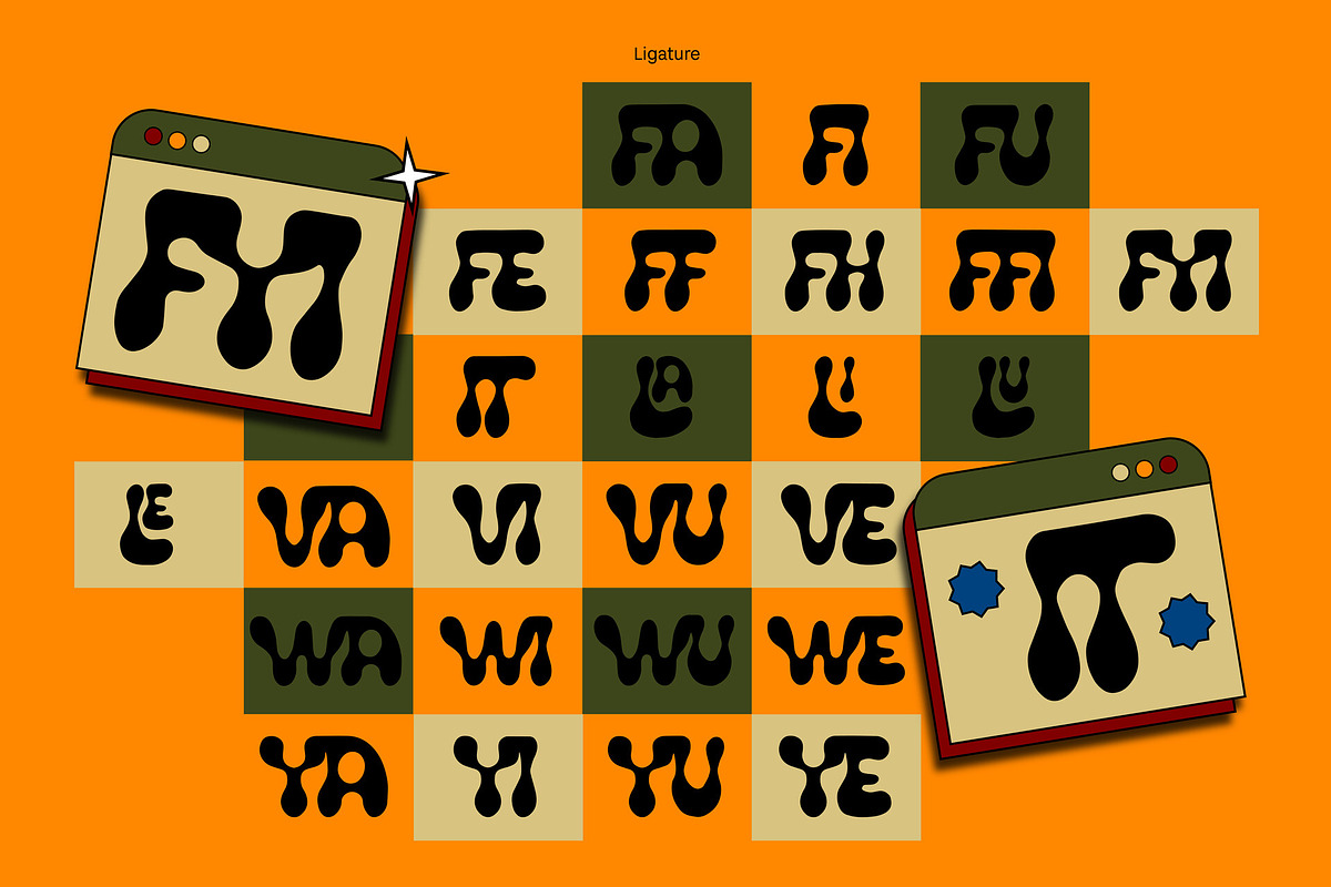 Neung Rak Display Typeface, a Handwritten Font by Casloop Studio (Photo 14 of 15)