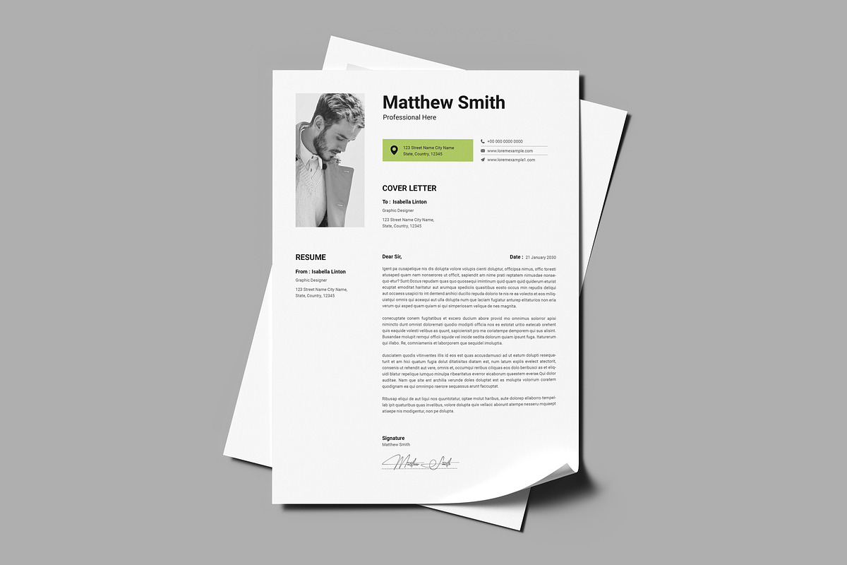 Modern Executive Resume Template, a Resume Template by PixelStudio (Photo 3 of 5)
