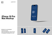 iPhone 16 Pro Max Mockup, an iPhone Mockup by Graphiculon (Thumbnail 1 of 11)