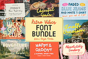 Retro Vibes Font Bundle Handwritten, a Script Font by Kaya Fonts (Thumbnail 1 of 22)