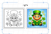 Lucky Leprechauns Coloring Book, a Seasonal Illustration by Ink Gallery (Thumbnail 4 of 9)
