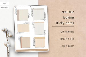 Lineart Sticky Notes
