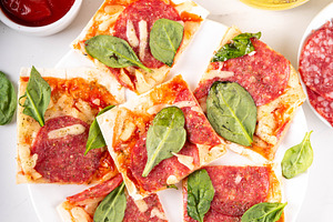 Flatbread Pepperoni Pizza, a Food & Drink Photo by Rimma