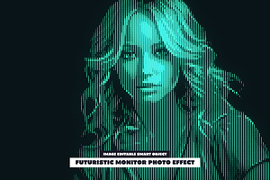 Futuristic Monitor Photo Effect, a Layer Style Add-On by dokudokunomi
