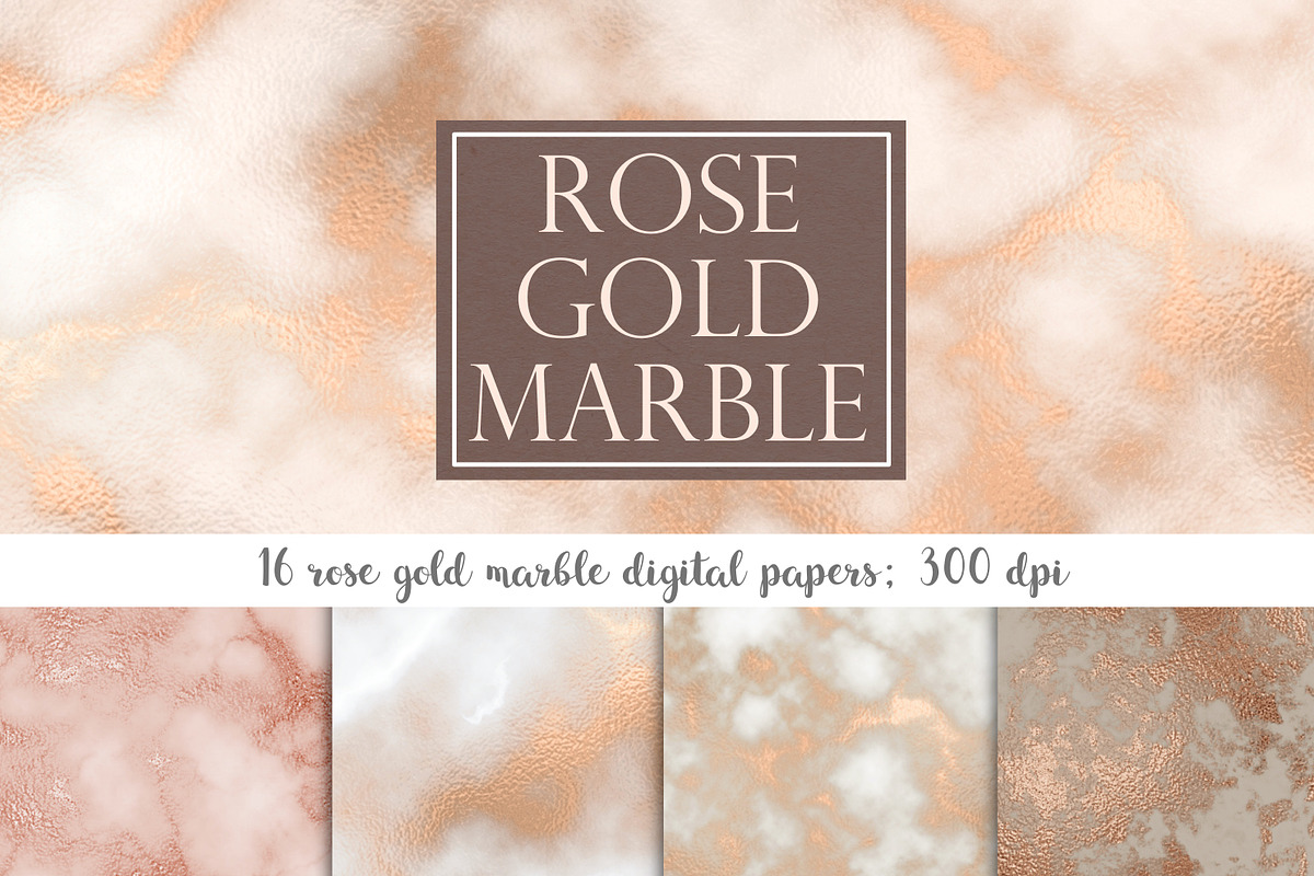 Rose gold marble, a Texture Graphic by Paper Farms (Photo 1 of 2)