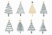 Whimsical Christmas Tree Doodle, a Seasonal Illustration by Kusumaillustration (Thumbnail 6 of 14)