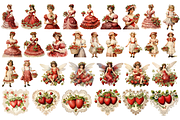 Vintage Strawberry Clipart, an Object Illustration by Digital Xpress (Thumbnail 3 of 7)
