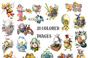 Vintage Easter Clipart, an Illustration by Verdigris Studios (Thumbnail 2 of 2)
