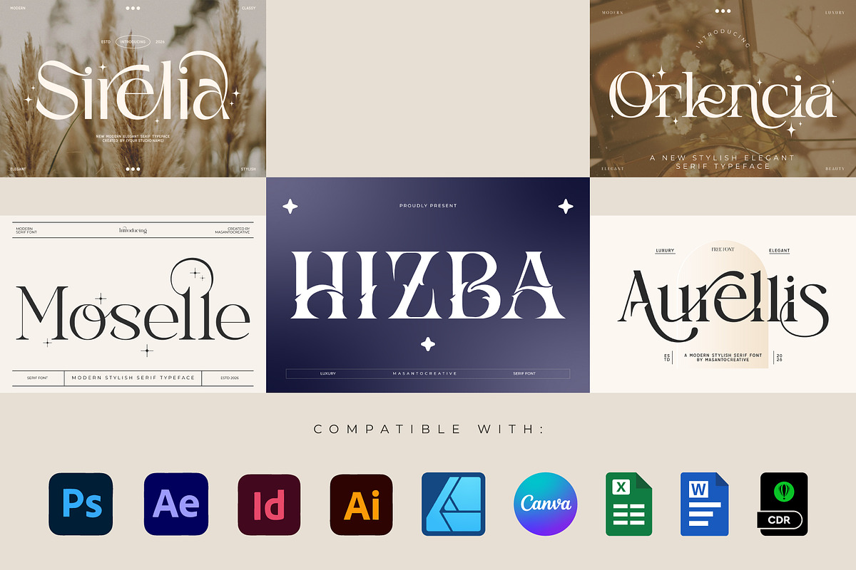 10 Luxury Serif Fonts Bundle, a Serif Font by kangfont Studio (Photo 2 of 6)