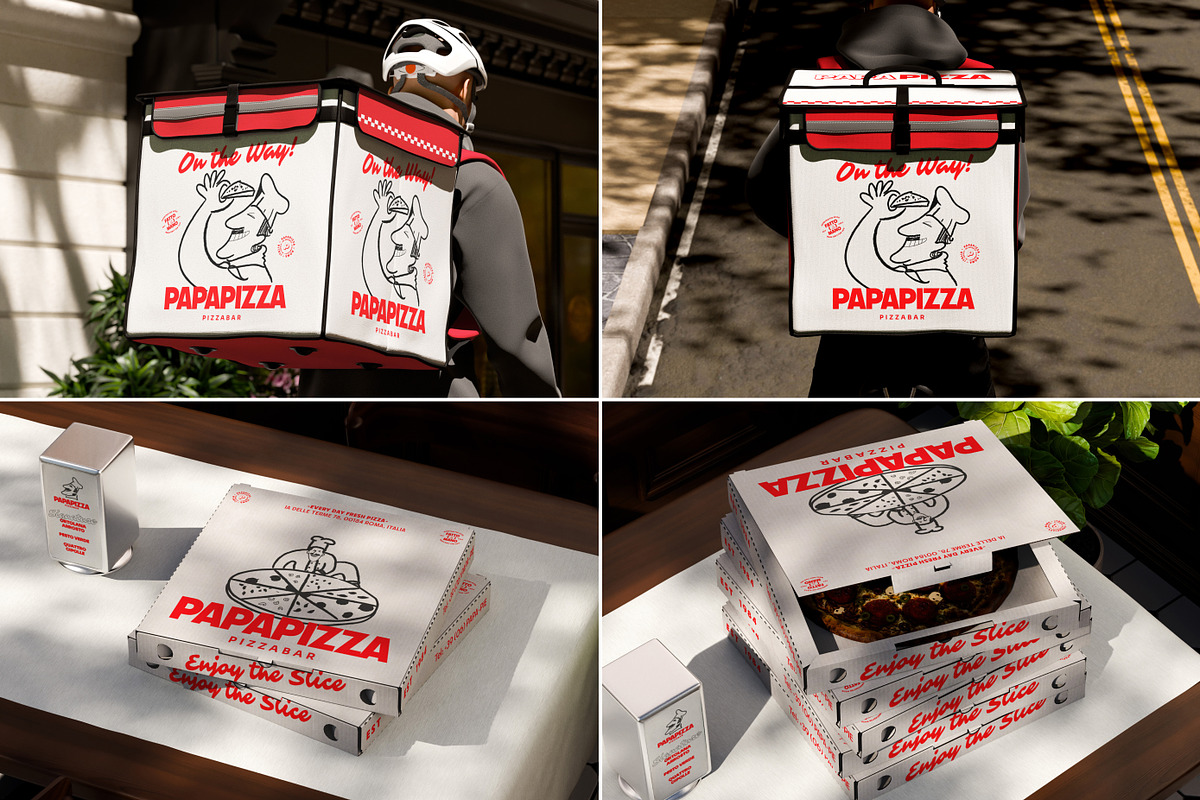 40 Pizza Branding & Packaging Mockup, a Packaging Mockup by Vitora Mockup (Photo 6 of 12)