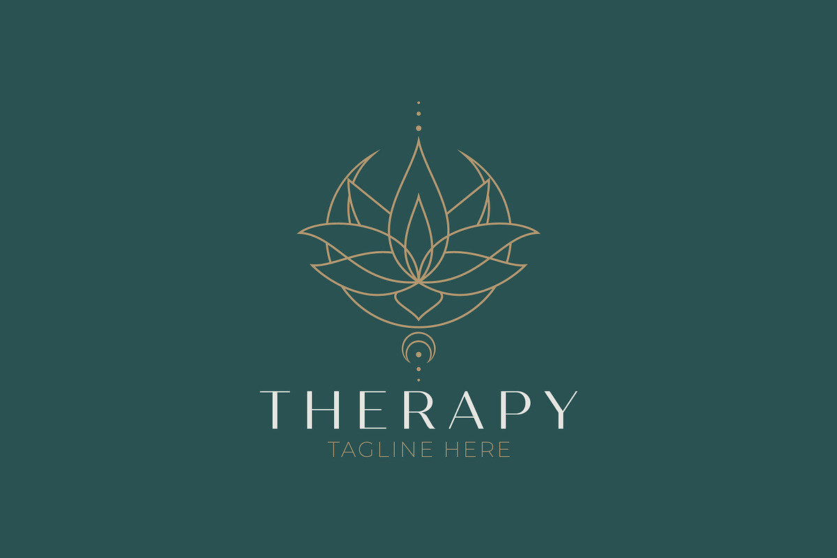 Therapy Lotus Flower Logo Wellness, a Branding & Logo Template by Signatoro (Photo 1 of 3)